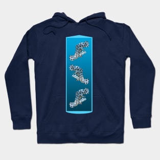 Young grouper | Underwater design on a blue gradient background | Hoodie